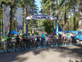 Юные спортсмены велосипедного отделения на спортивных сборах в лагере 